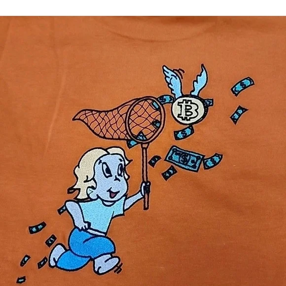 Bain De Mer Catch The Dollar St. Tropez Luxury Resort Orange Short Sleeve Tee C